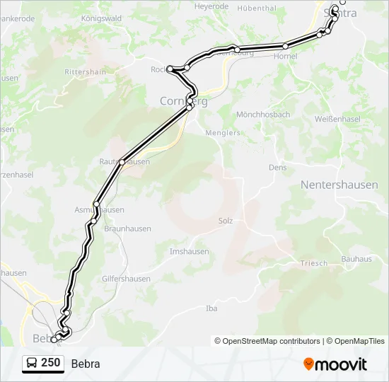 250 Bus Line Map