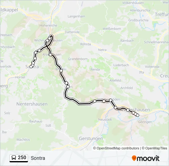 250 Bus Line Map
