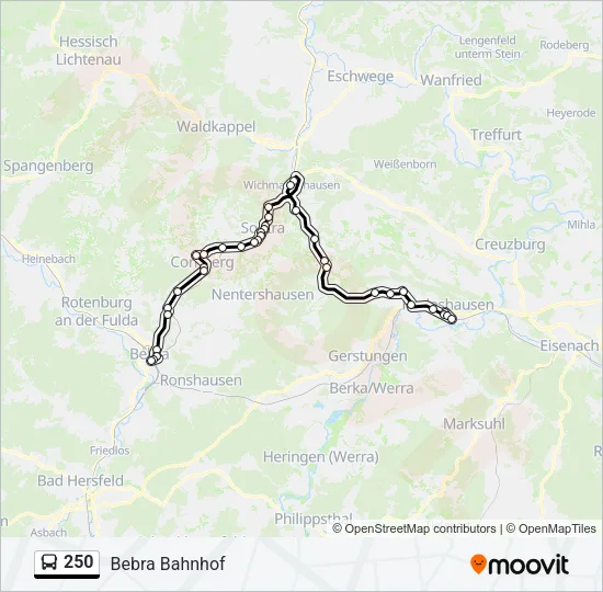 250 Bus Line Map