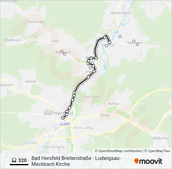 320 Bus Line Map