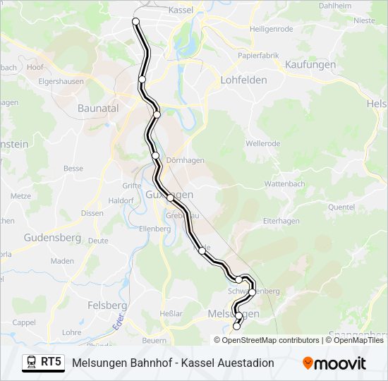 RT5 Train Line Map