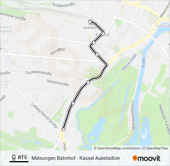 RT5 Train Line Map