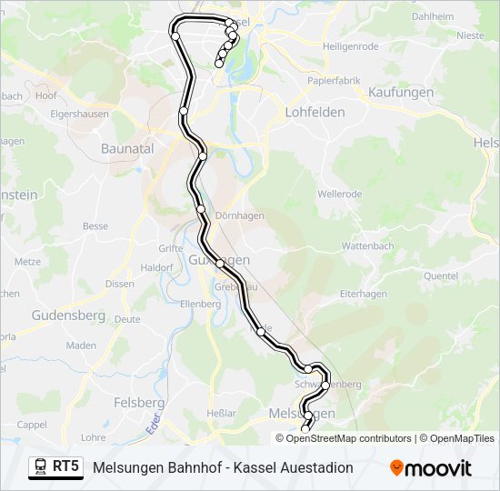 RT5 Train Line Map