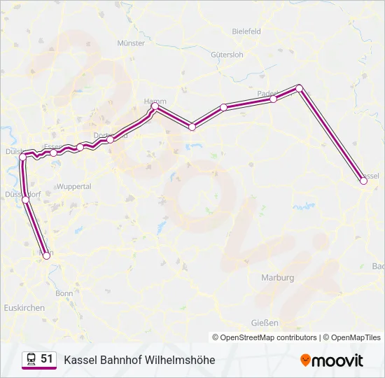 51 Train Line Map