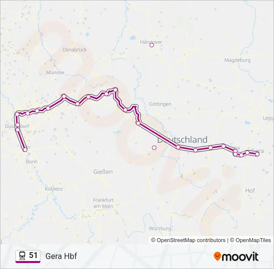 51 Train Line Map