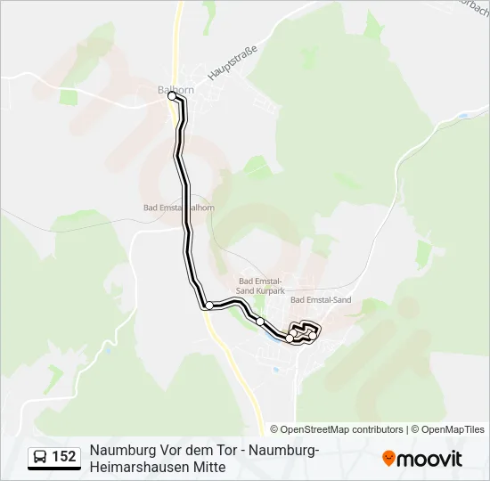152 Bus Line Map