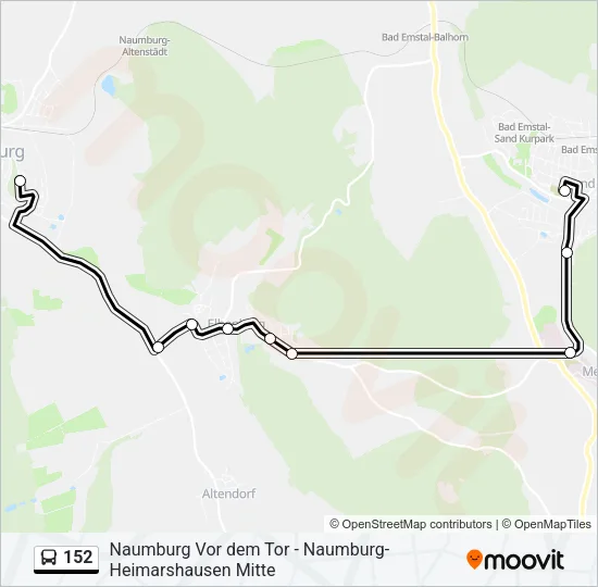 152 Bus Line Map