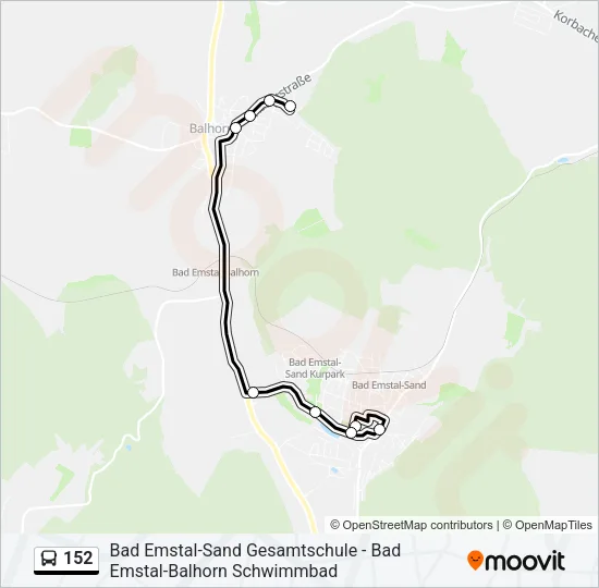 152 Bus Line Map