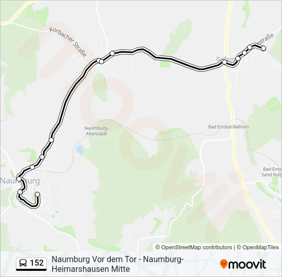 152 Bus Line Map