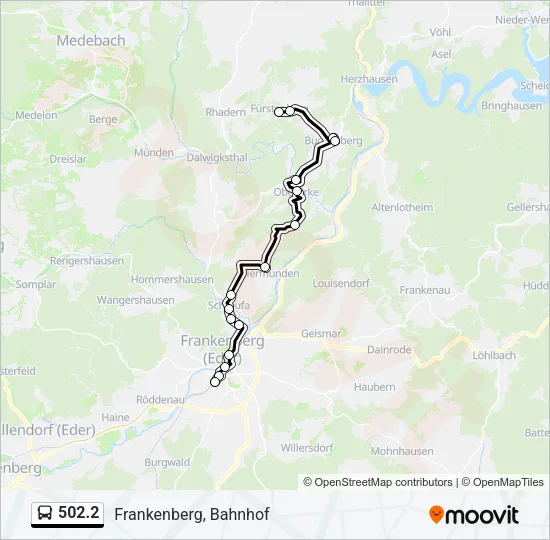 502.2 Bus Line Map