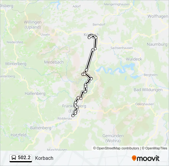 502.2 Bus Line Map