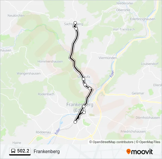 502.2 Bus Line Map