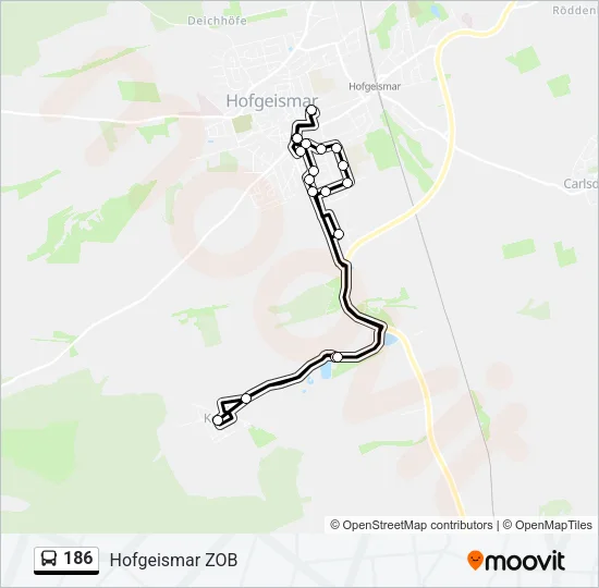 186 Bus Line Map