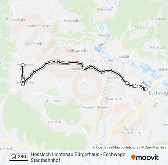 290 Bus Line Map