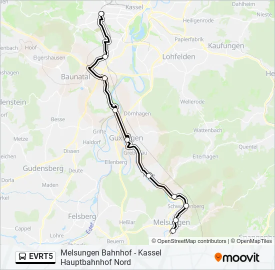 EVRT5 Bus Line Map