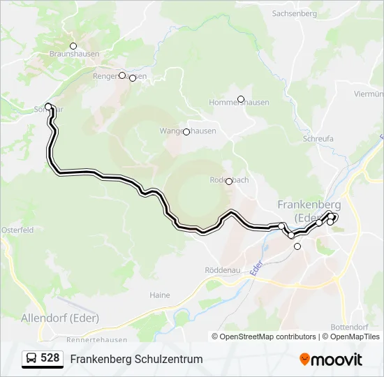 528 Bus Line Map