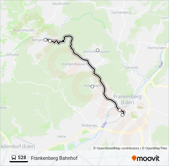 528 Bus Line Map