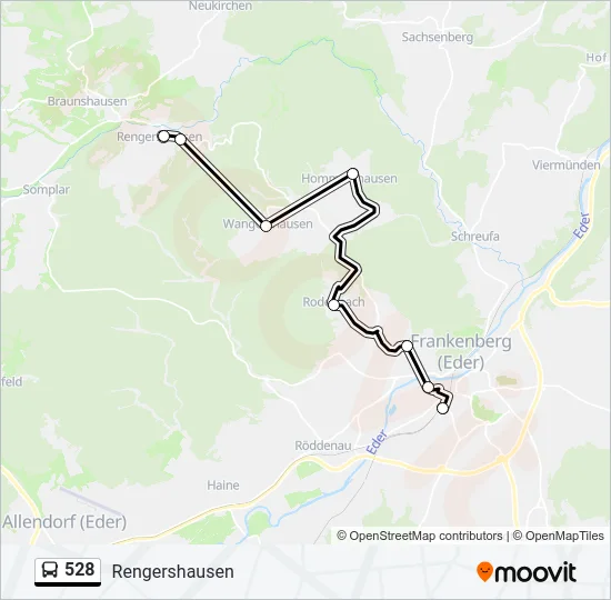 528 Bus Line Map