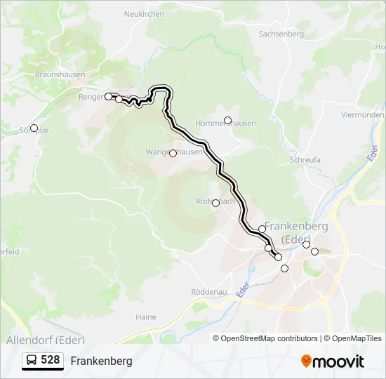 528 Bus Line Map