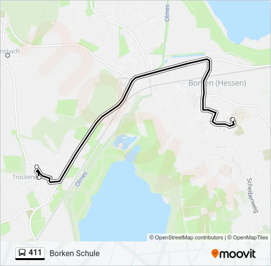 411 Bus Line Map