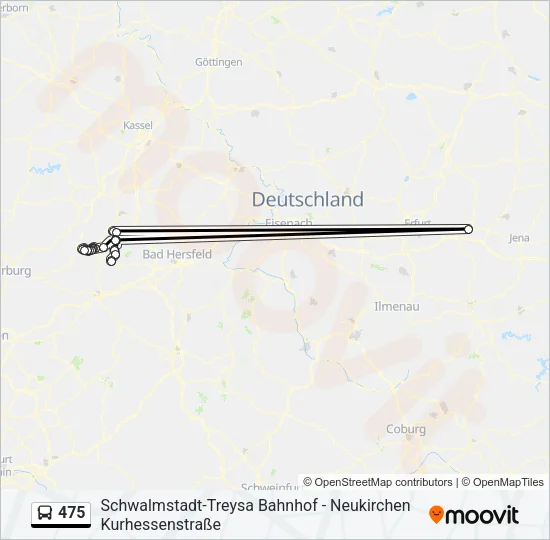 475 Bus Line Map