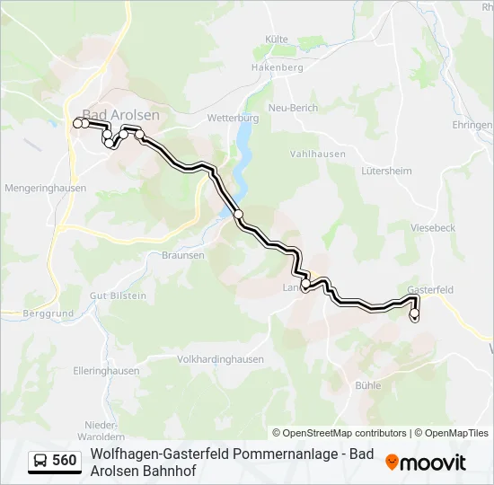 560 Bus Line Map