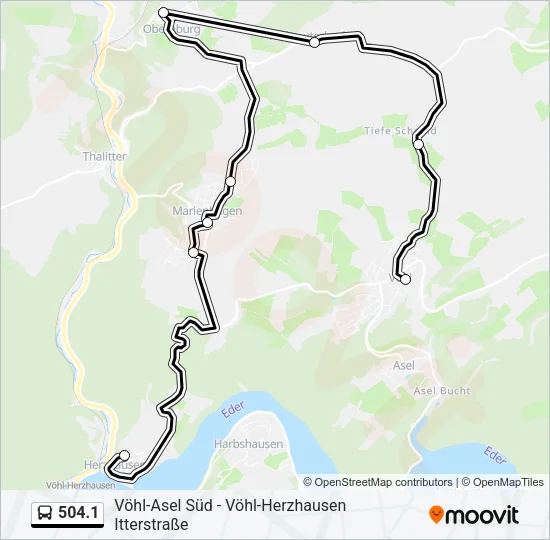 504.1 Bus Line Map