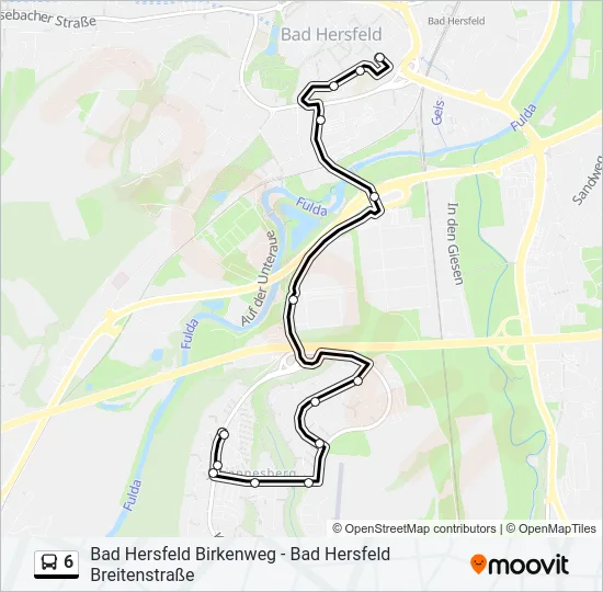 6 Bus Line Map
