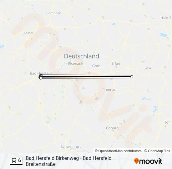 6 Bus Line Map
