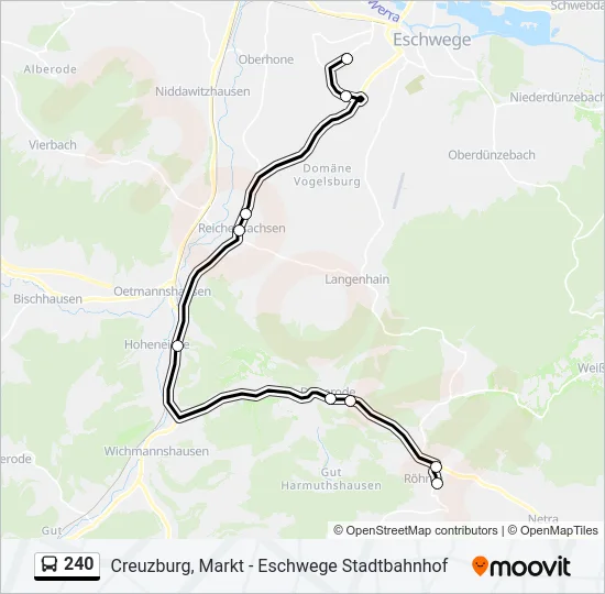 240 Bus Line Map