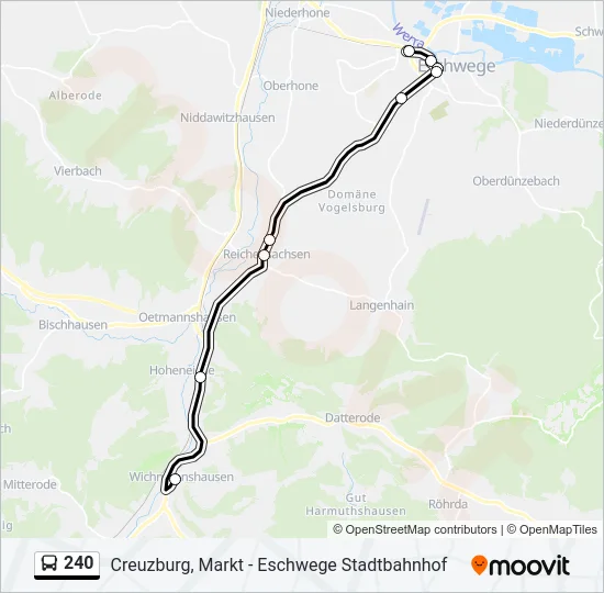 240 Bus Line Map