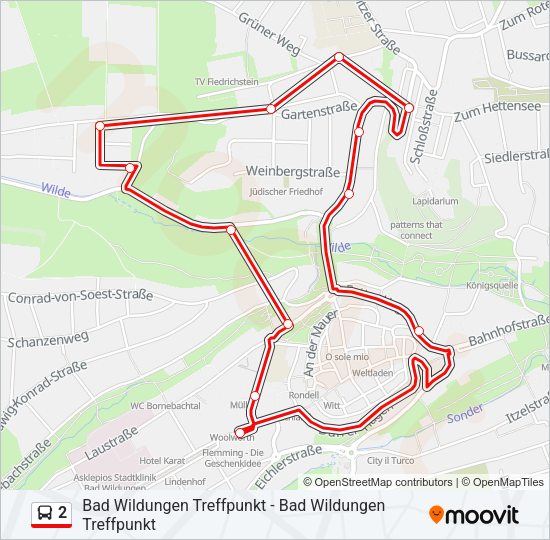 2 Bus Line Map