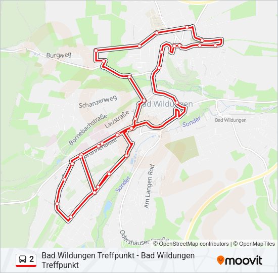 2 Bus Line Map