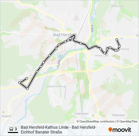 3 Bus Line Map