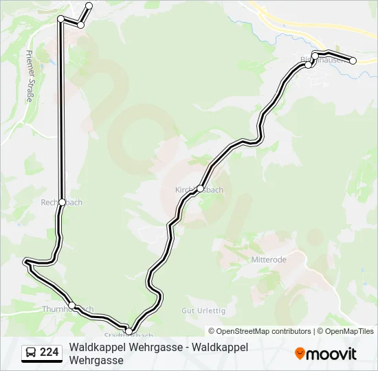 224 Bus Line Map