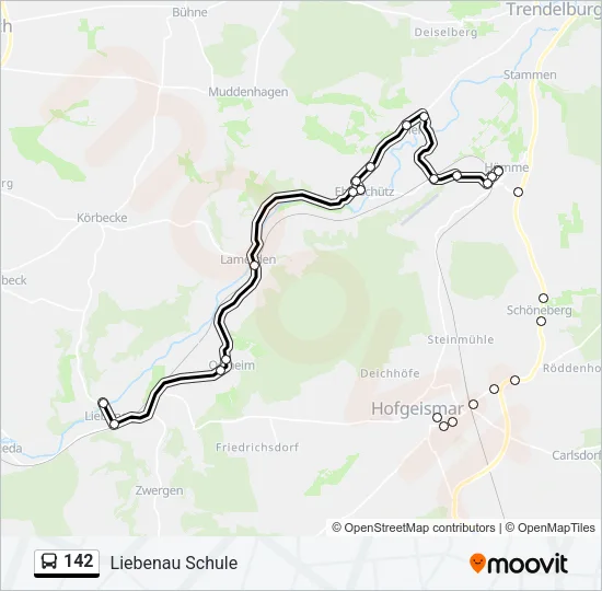 142 Bus Line Map