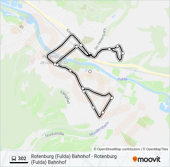 302 Bus Line Map