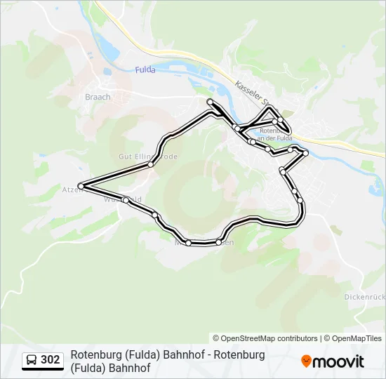 302 Bus Line Map