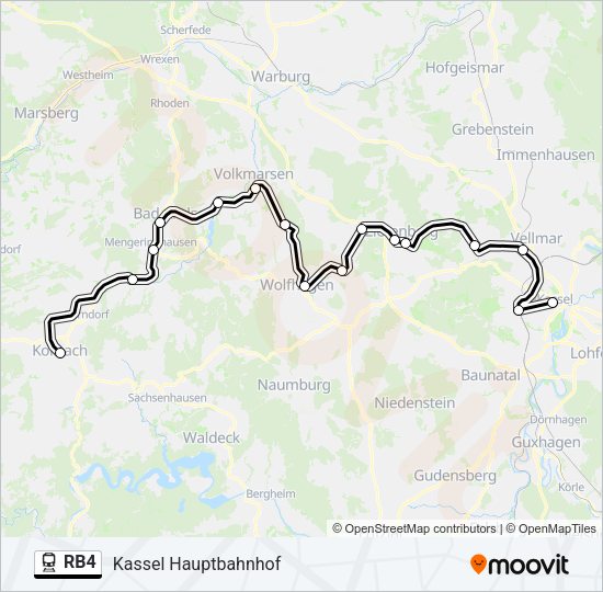 RB4 Train Line Map