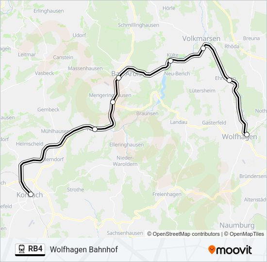 RB4 Train Line Map