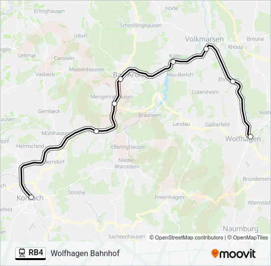 RB4 Train Line Map