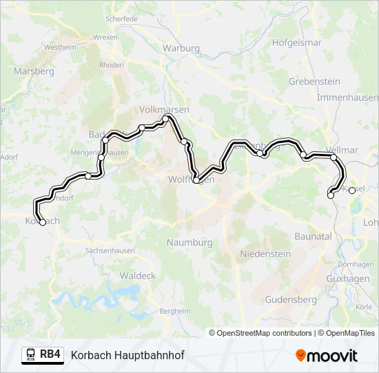 RB4 Train Line Map