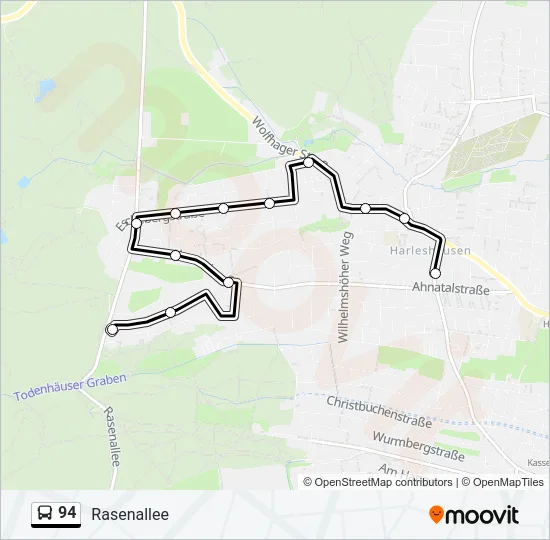 94 Bus Line Map