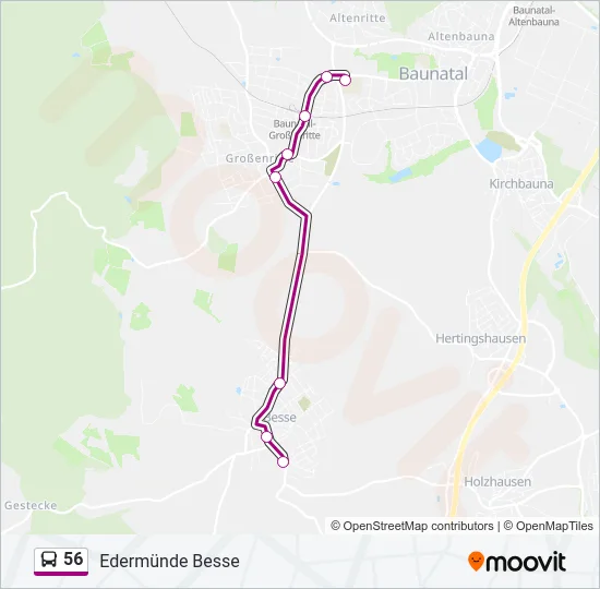 56 Bus Line Map
