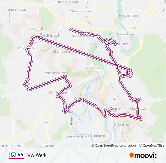 56 Bus Line Map