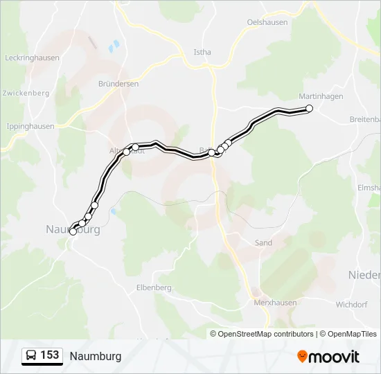 153 Bus Line Map