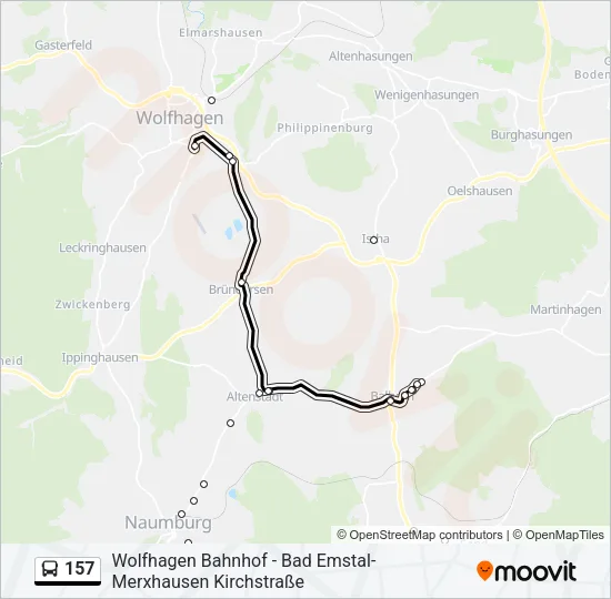 157 Bus Line Map