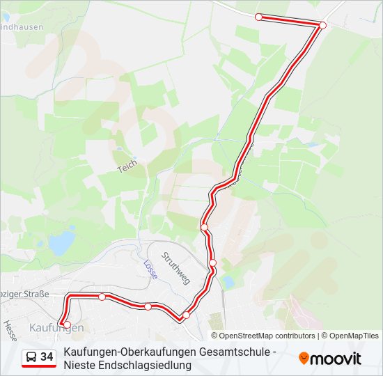 Автобус 34: карта маршрута