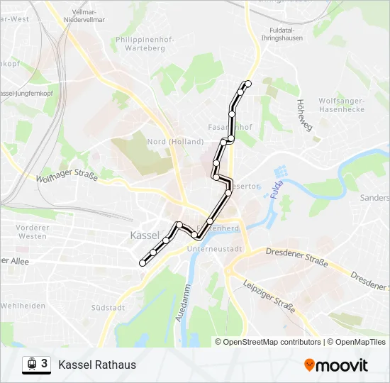 3 Light Rail Line Map