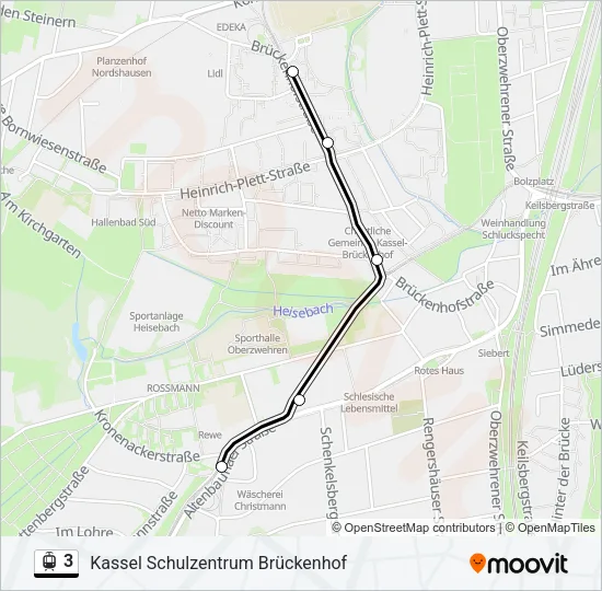 3 Light Rail Line Map